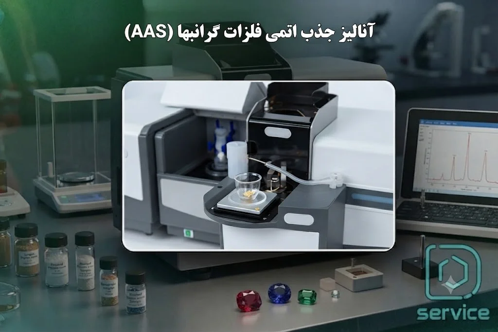 آنالیز جذب اتمی فلزات گرانبها (AAS)